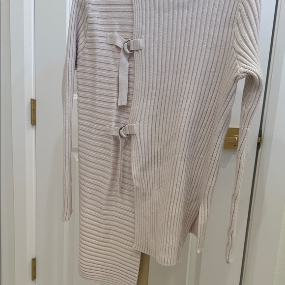 CAbi Women's Cream Ribbed Crewneck Sweater - Picture 8 of 8